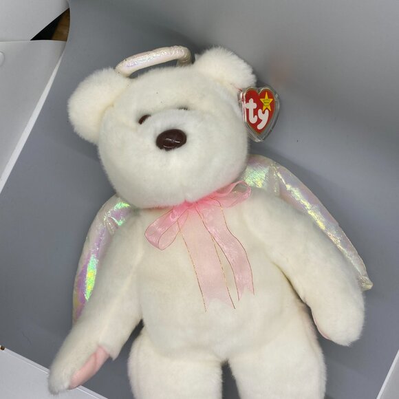 Ty Original Beanie Buddies 1999 Halo Angel Bear - Picture 3 of 11